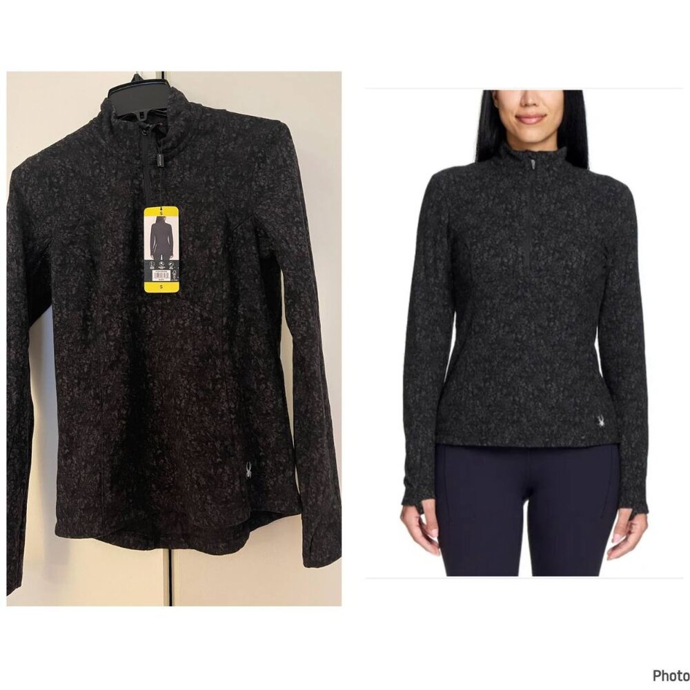 NWT Spyder Ladies' Fleece Printed Half Zip, Size S